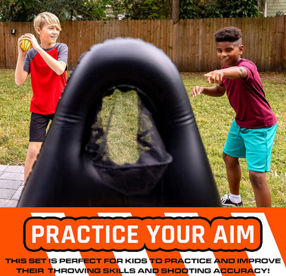 NERF Inflatable Target Set - Proshot Kids Football Blaster Game Set - 50" Standing Pop Up