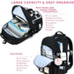 Backpack for Girls, 15.6 Inch Laptop School Bag Kids Kindergarten Elementary College Backpacks Large Bookbags for Teen Girl Women Students Casual Travel Daypacks (Black)