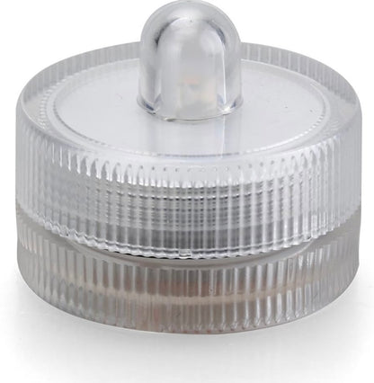Halloween Lights Submersible LED Lights Battery Powered Underwater Waterproof LED Tea Light for Events Decor Lighting - (Warm White)