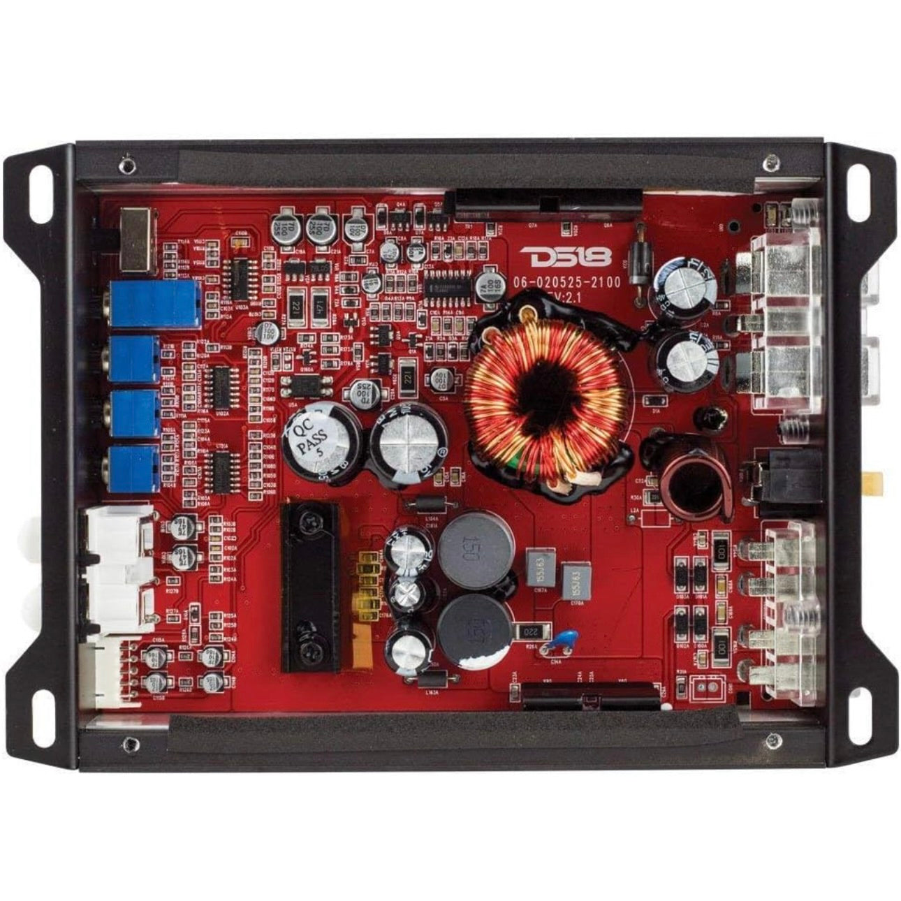 DS18 CANDY-X2B Compact Full-Range Class D 2-Channel Car Amplifier 800 Watts