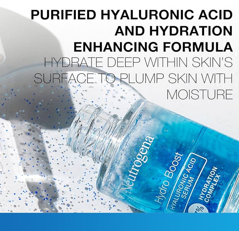 Neutrogena Hydro Boost Hialuroonsuur Serum - met Pro-vitamien B5 & Glycerien met 24-uur gewiglose hidrasie (1 fl. oz.)