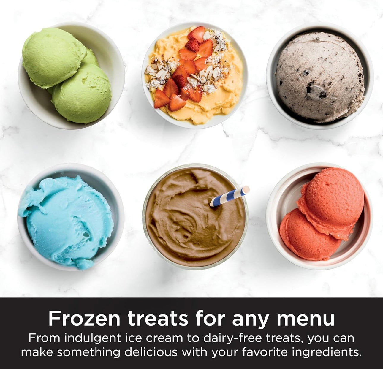 Ninja NC301 CREAMi Ice Cream Maker, for Gelato, Mix-ins, Milkshakes, Sorbet, Smoothie Bowls & More, 7 One-Touch Programs, with (2) Pint Containers & Lids, Compact Size, Perfect for Kids, Silver