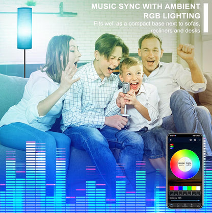 Hoë Staande Lampe, Moderne RGB Slim Gloeilamp, Verstelbare Helderheid, 800 LM - Voetskakelaar