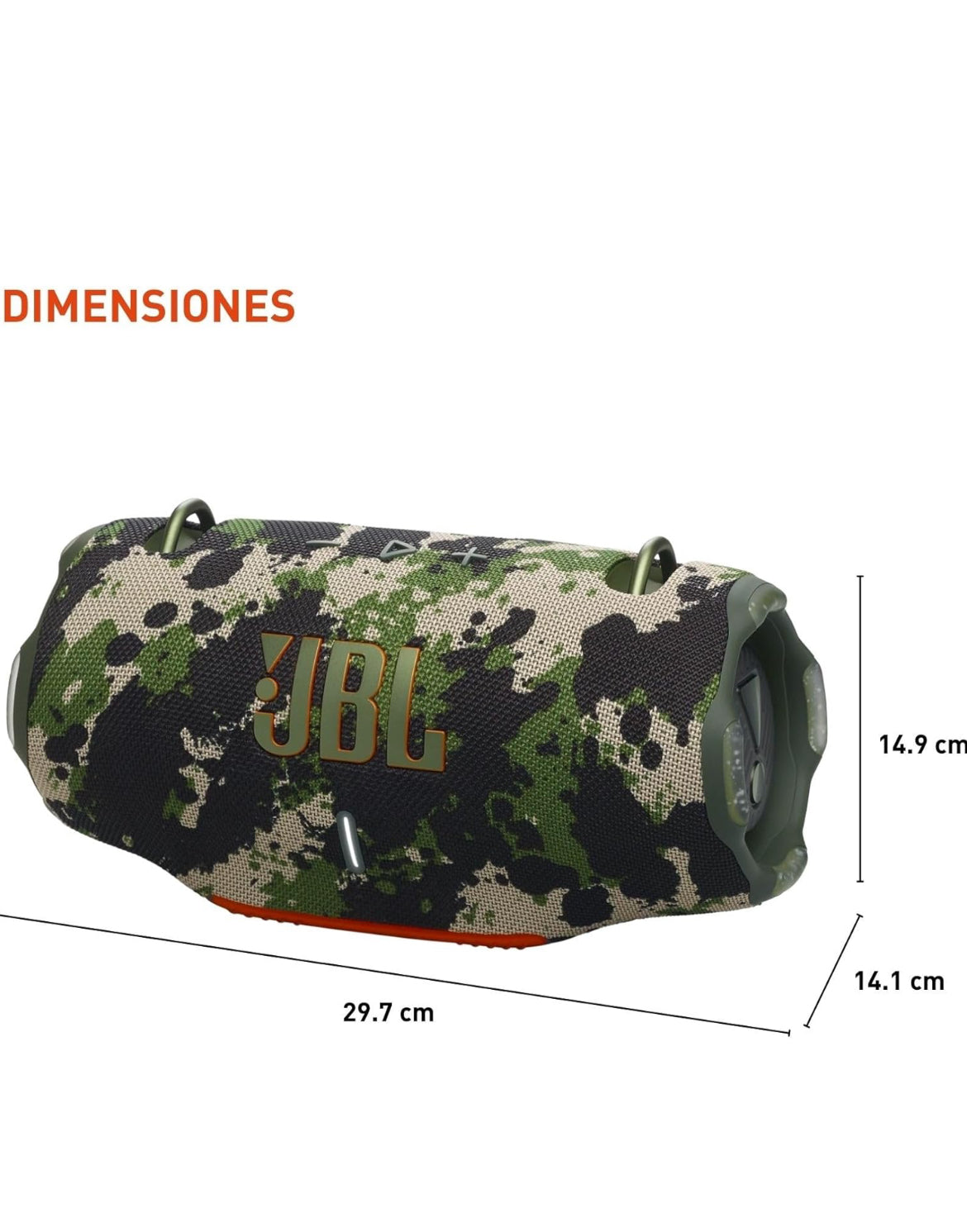 JBL Xtreme 4 - Portable Bluetooth Speaker, Powerful Sound and Deep Bass, IP67 Waterproof, 24 Hours of Playtime, Powerbank, PartyBoost for Multi-Speaker Pairing (Camo)