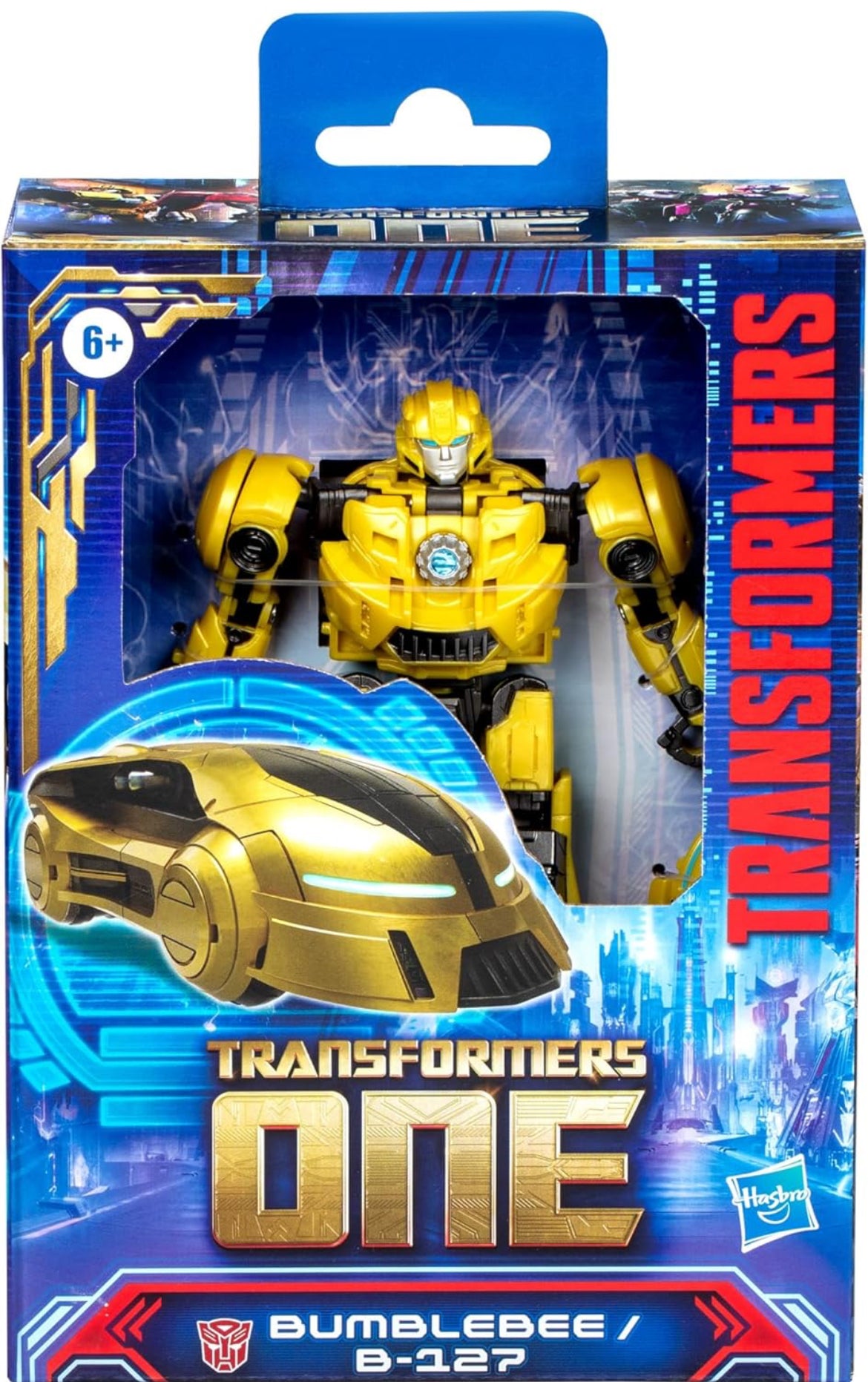 Transformers: One Prime Changer Bumblebee (B-127) 5-Inch Robot Action Figure, Interactive Toys for Boys and Girls Ages 6 and Up
