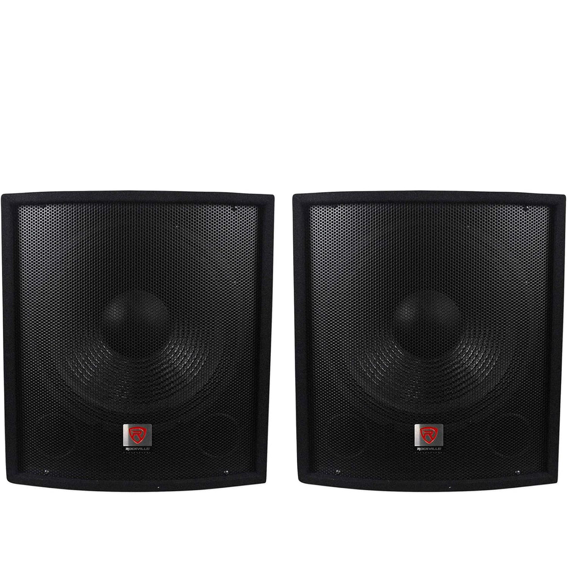 Rockville (2) SBG1158 15" 800w Passiewe Pro DJ Regstreekse Klank Subwoofers MDF Kaste