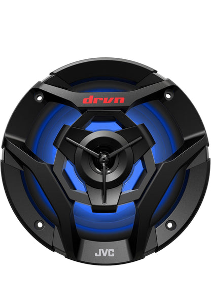 JVC CS-DR621MWL 6.5 Duim Motor & Mariene, Motorsport, Klankstelsel Stereo 2-rigting Luidsprekers met Koel Ingeboude RGB LED-ligte, Weerbestand IPX5, 260 Watt, UV-beskermde Roosters Ingesluit - Wit