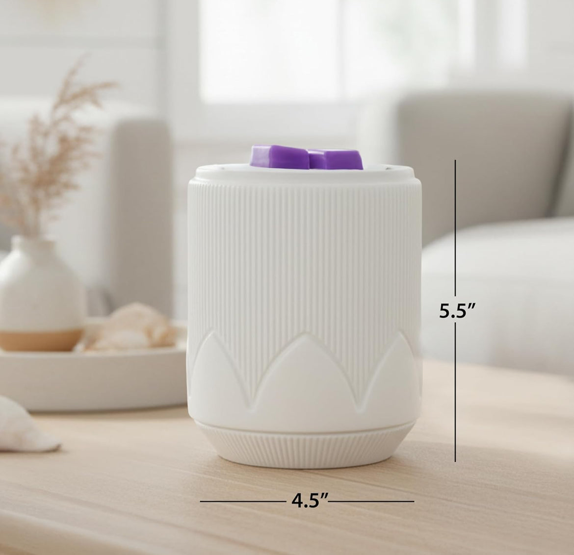 Scentsationals Wax Warmer, for Scented Wax Melts- Vee - Fragrance Warmer for Cubes and Tarts