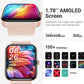 S4 One Smart Watch 1.78" Ultra-Clear Screen Call/Answer Fitness Tracker, Sleep Monitor IP68 Waterproof for iOS 11.0+ Android 9.0+ (Rose Gold)