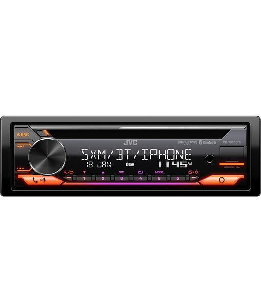 JVC KD-T920BTS-motorstereo met Bluetooth, USB-voorkant, AUX, Amazon Alexa, gereed vir SiriusXM-radio, hoëkragversterker