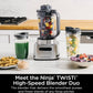 Ninja SS151 TWISTi Blender DUO, High-Speed 1600 WP Smoothie Maker & Nutrient Extractor* 5 Functions Smoothie-34-oz. Pitcher & (2) To-Go Cups - Gray