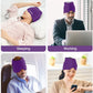 Migraine Relief Cap Ice Head Wrap with Hot or Cold Therapy - Ice Face Mask (Purple)