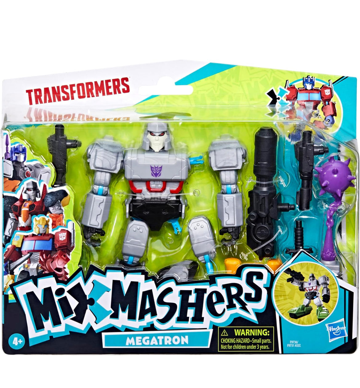 Transformers MixMashers Megatron Custom Mix-and-Match Deluxe Action Figure & Accessories, 5-Inch-Scale Robot Toys for Kids, Ages 4+