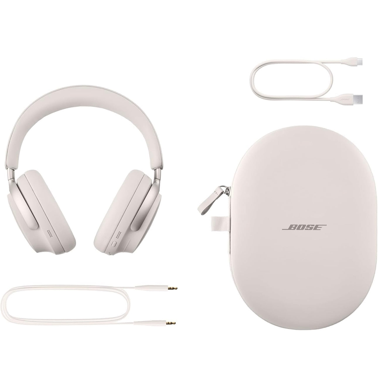 Bose QuietComfort Ultra Bluetooth Headphones Over Ear Noise Cancelling - White Smoke