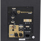 Rockville Pair APM8B 8" 500w Studio Monitors+Stands+Pads+ Headphones+Mic and Shield
