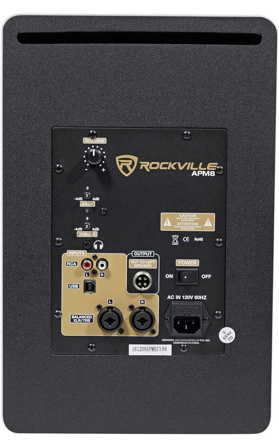 Rockville Pair APM8B 8" 500w Studio Monitors+Stands+Pads+ Headphones+Mic and Shield