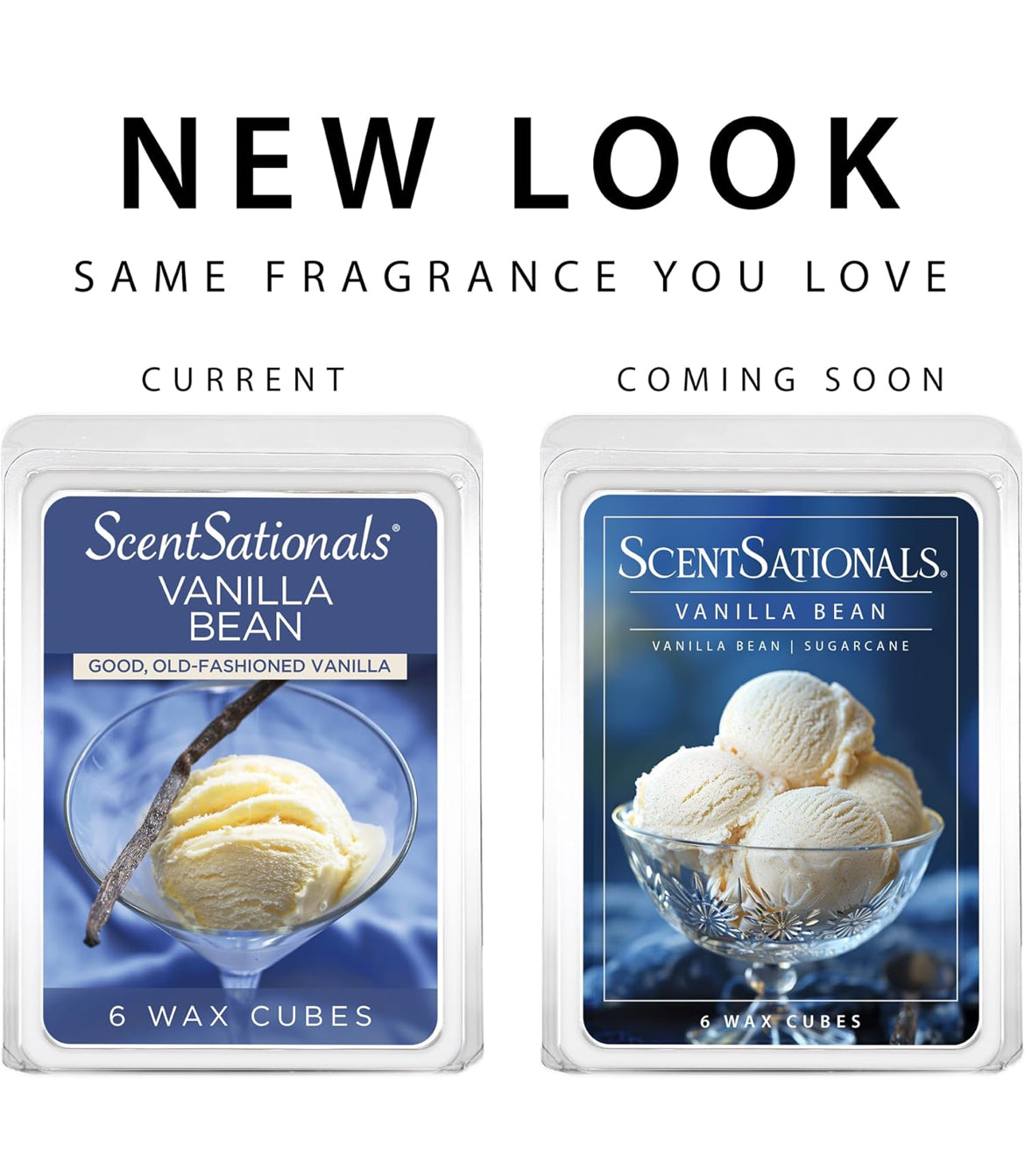 Scentsationals Wax Melts, Wax Cubes Strong Scent - Vanilla Bean - Long Lasting Scented Wax Melts for Warmer, 10oz (Pack of 4)