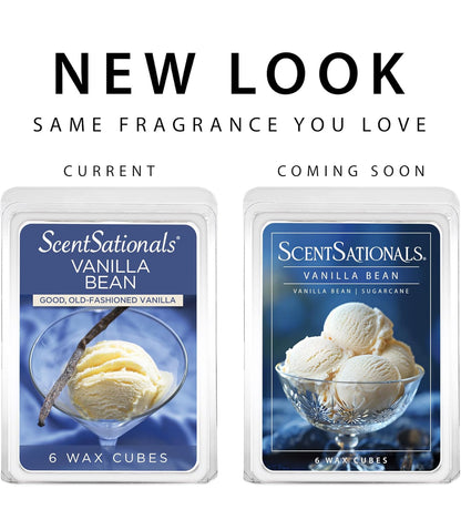 Scentsationals Wax Melts, Wax Cubes Strong Scent - Vanilla Bean - Long Lasting Scented Wax Melts for Warmer, 10oz (Pack of 4)