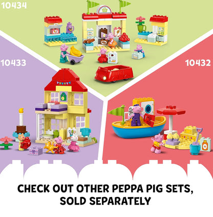 LEGO DUPLO Peppa Pig Tuin- en Boomhuis-kleuterspeelding, Boublok-leerstel met 2 figure ingesluit