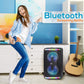 Portable Bluetooth Speaker & Karaoke Speaker System with Wired Mic, Built-in LED Party Lights, MP3/USB, FM Radio (6.5’’ Subwoofers, 500 Watt MAX)