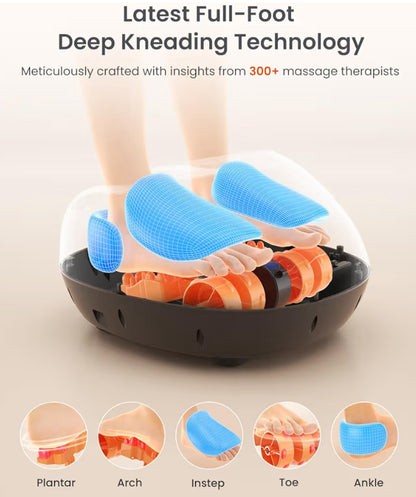 Full Foot Massager Machine Shiatsu Foot Massager w/ Heat Plantar Fasciitis Massager - Fits Up to Size 13