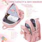 Backpack for Girls Laptop Backpacks 15.6 Inch College Cute Bookbag Anti Theft Primary Elementary School Bag Casual Daypack for Students Teens Girl Women (Pink)