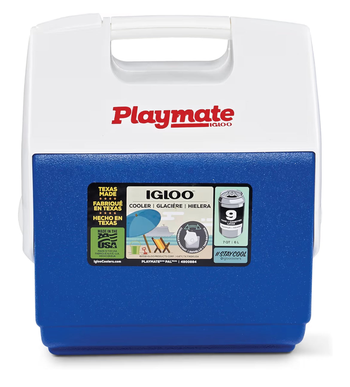 Igloo Playmate Classic Cooler – Insulated Hard Shell, Durable & Portable - (Blue)