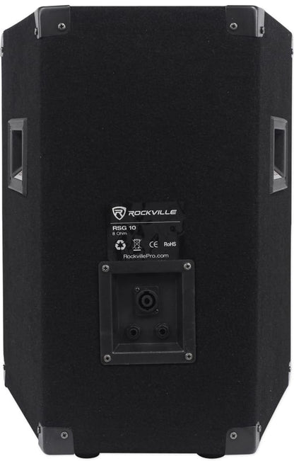 Rockville (2) RSG10 10 400 Watt 2-rigting 8-Ohm Passiewe DJ/Pro Oudio PA Luidspreker BUNDEL