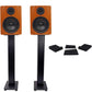 Rockville Pair APM5C 5.25" 2-Way 250W Powered USB Studio Monitors and Stands+Pads