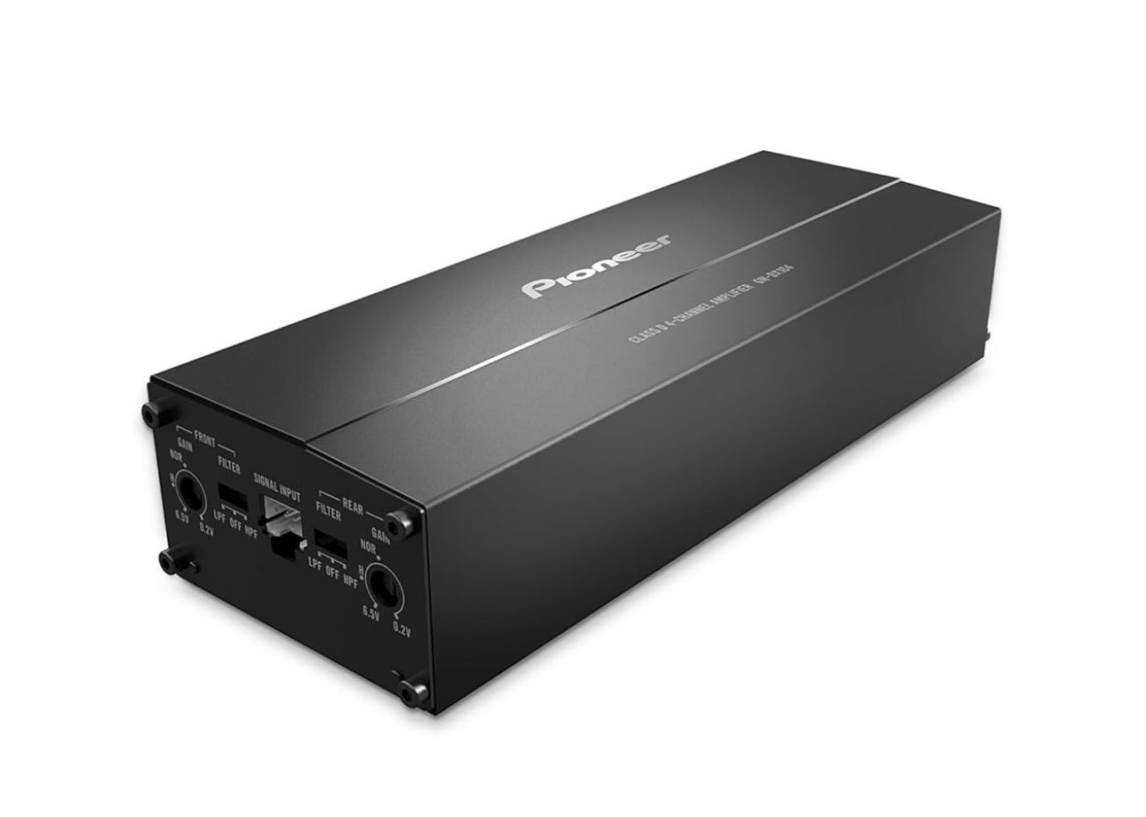 Pioneer GM-DX104 4-Kanaal Klas D Brugbare Motorversterker – 400W Maksimum Drywing, 45W RMS