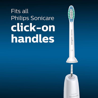 Philips Sonicare Oorspronklike Simply Clean Vervangende Tandeborselkoppe, 2 Borselkoppe, Wit, HX6012/04