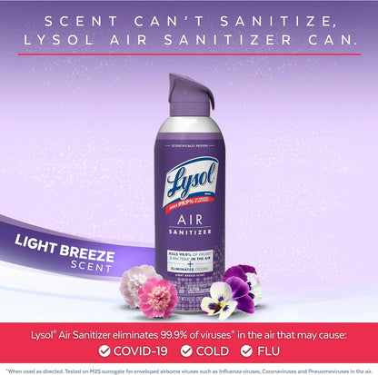 LYSOL Lugsaniteerderbespuiting, Vir Lugsanitasie en Reukuitskakeling, Ligter Bries, 295 ml (1)