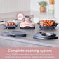 Ninja Crispi 4-in-1 Portable Glass Air Fryer Cooking System, 4 QT & 6 Cup Glass Containers with Storage Lids- Pink, FN101PK
