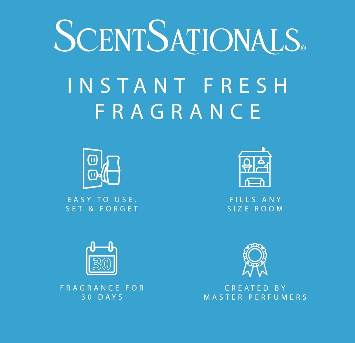 ScentSationals Bubbles Fragrance Oil Plug In Air Freshener Refills 3-Pack - Works w/ Scentsationals Wall Plugs - Packaging May Vary