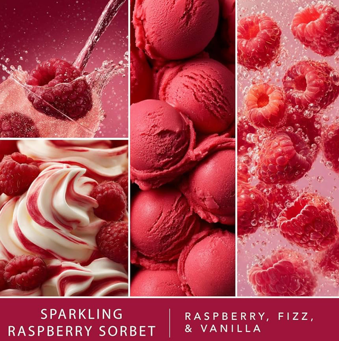 ScentSationals Sparkling Raspberry Sorbet Fragrance Oil Plug In Air Freshener Refills 3-Pack - Works w/ Scentsationals Wall Plugs - Packaging May Vary