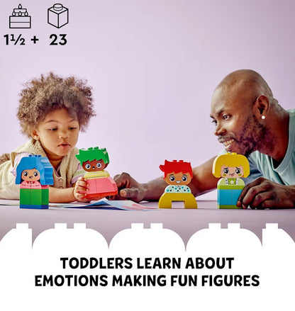 LEGO DUPLO My First Big Feelings & Emotions Interactive Toy, Colored Building Bricks and 4 Characters
