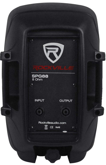 Rockville SPG88 8 duim passiewe 400w DJ PA Luidspreker ABS Liggewig Kabinet 8 Ohm
