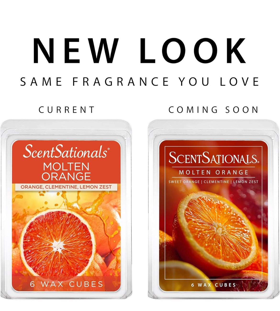 Scentsationals Wax Melts, Wax Cubes Strong Scent - Molten Orange - Long Lasting Scented Melts for Warmer, 10oz (Pack of 4)