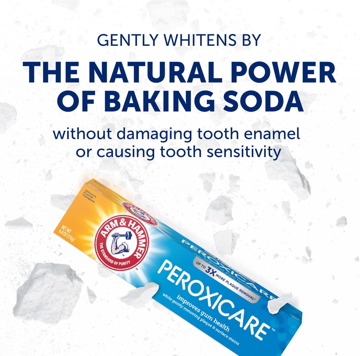 ARM & HAMMER Peroxicare Toothpaste for Gum Health, Baking Soda Toothpaste, Clean Mint 6.0 oz (Pack of 4)