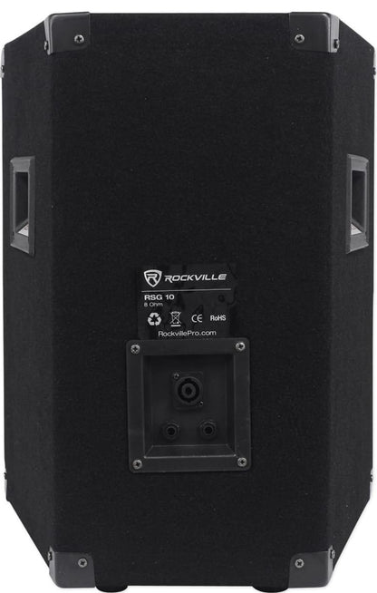Rockville 10” 400 Watt 8-Ohm 2-rigting Passiewe DJ/Pro PA Luidspreker, 10 duim (RSG10)