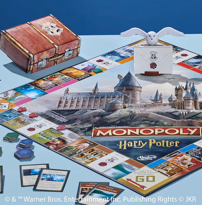 Hasbro Gaming Monopoly Harry Potter Edition Board Game - A Magical Adventure at Hogwarts - Family Games