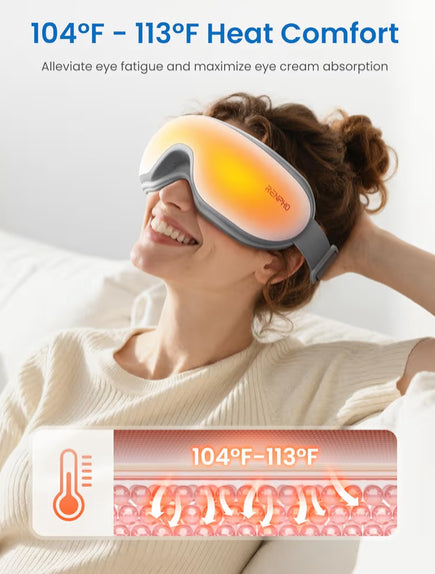 Eye Massager w/ Heat for Migraine - Sleep Mask for Dry Eyes Relax, Reduce Strain