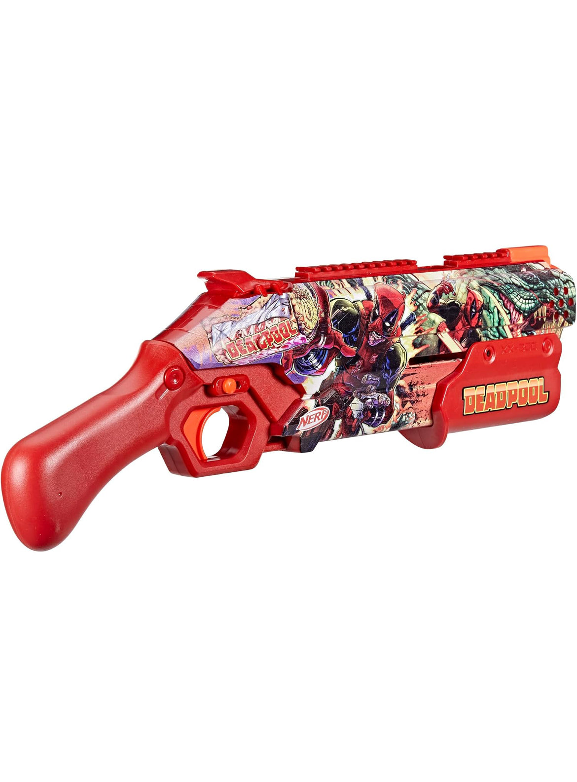 Nerf Marvel Deadpool Blaster, 16 Nerf Rival Accu-Rounds, Pump Action, Breech Load, Gifts for Teens, 14+