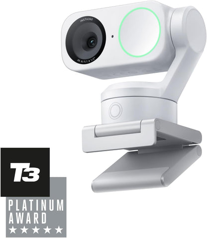 Insta360 Link 2 - PTZ 4K Webcam for PC/Mac, 1/2" Sensor, AI Tracking, HDR, AI Noise-Canceling Mic, Gesture Control for Streaming, Video Calls, Gaming, Works with Zoom, Teams, Twitch & More
