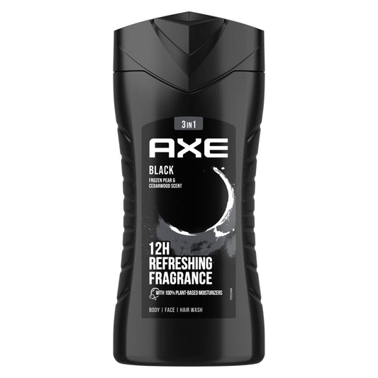 Axe Black Shower Gel for men 12Hr Refreshing Fragrance (8.5 oz)