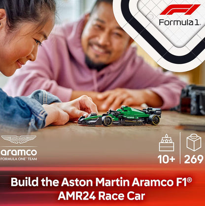 LEGO Speed Champions Aston Martin Aramco F1 AMR24 Renmotor Speelding - Boustel vir Kinders