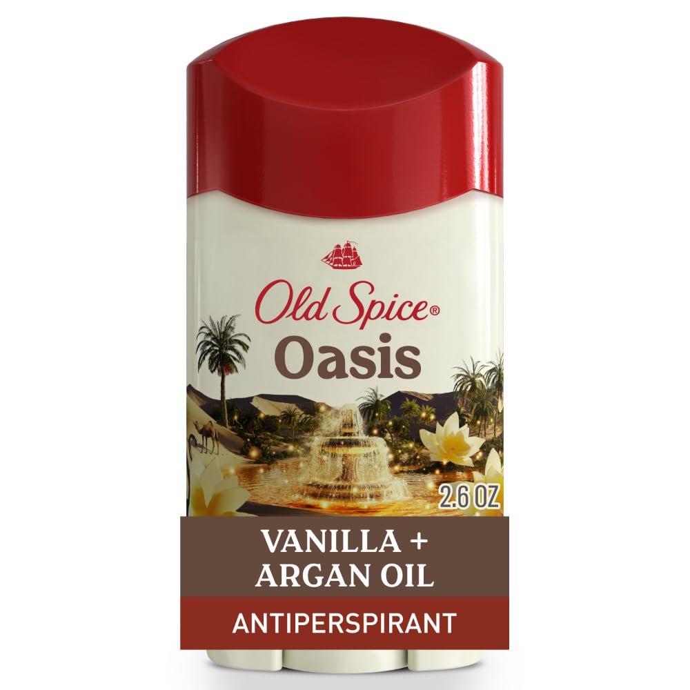 Old Spice Antiperspirant & Deodorant for Men -  Oasis Scent with Vanilla +Argan Oil (2PK)