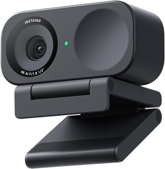 Insta360 Link 2C - 4K Webcam for PC/Mac, 1/2" Sensor, Auto Framing, HDR, AI Noise-Canceling Mic, Gesture Control for Streaming, Video Calls, Gaming, Works with Zoom, Teams, Twitch & More