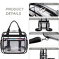 Clear Beach Bag Travel Tote Transparent Backpack for Women Girls Stadium Approved Crossbody Messenger Shoulder Handbag
