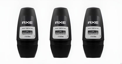 Axe Dark Temptation Roll-on Deodorant Long Lasting Protection - Black - 1.7 FL OZ (Pack of 3)
